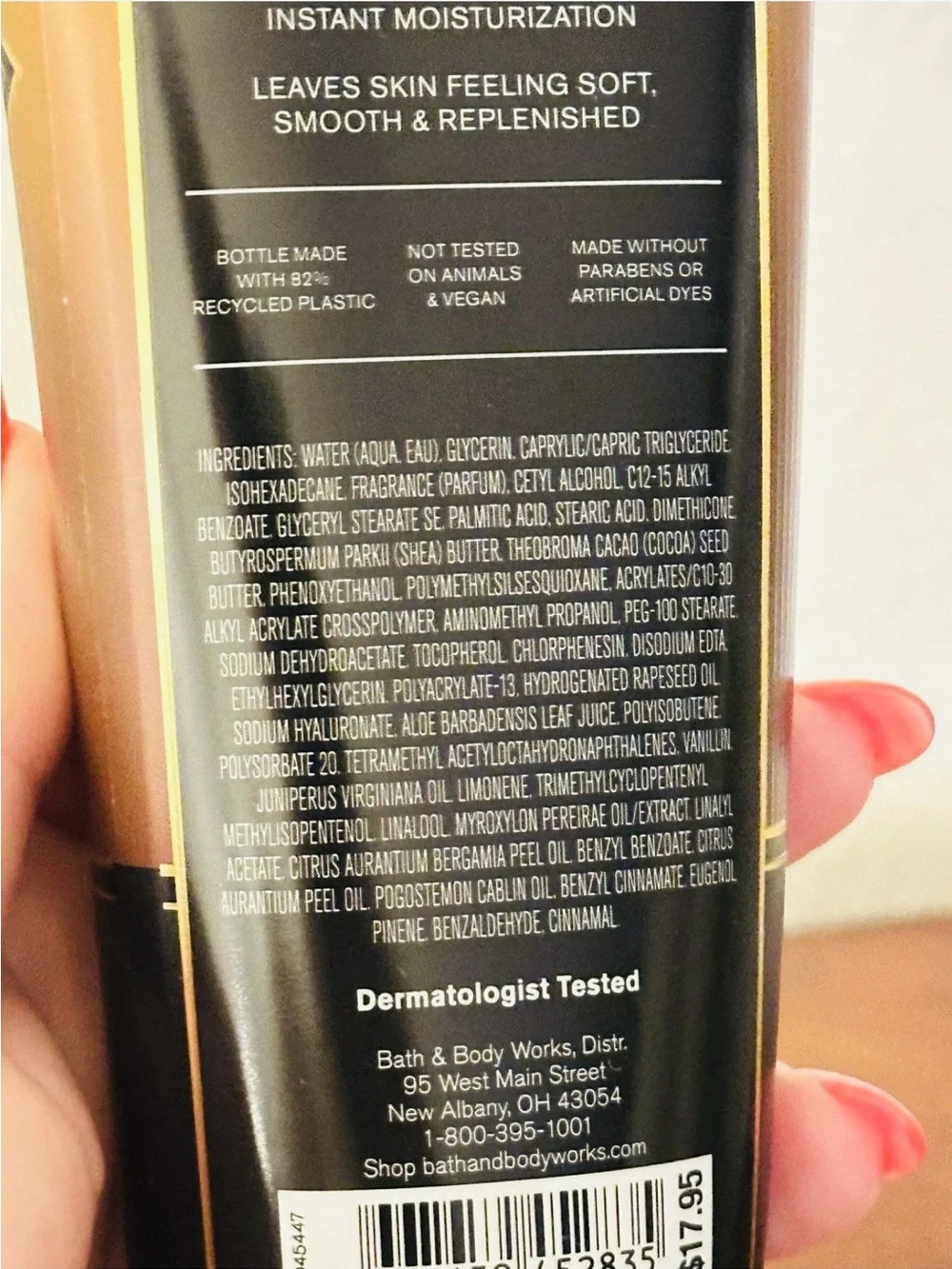 Bath & Body Works Crafted Cognac Men's Body Cream - Brown & Black
